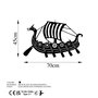 Wallity Viking Accesorio de Pared de Metal Negro